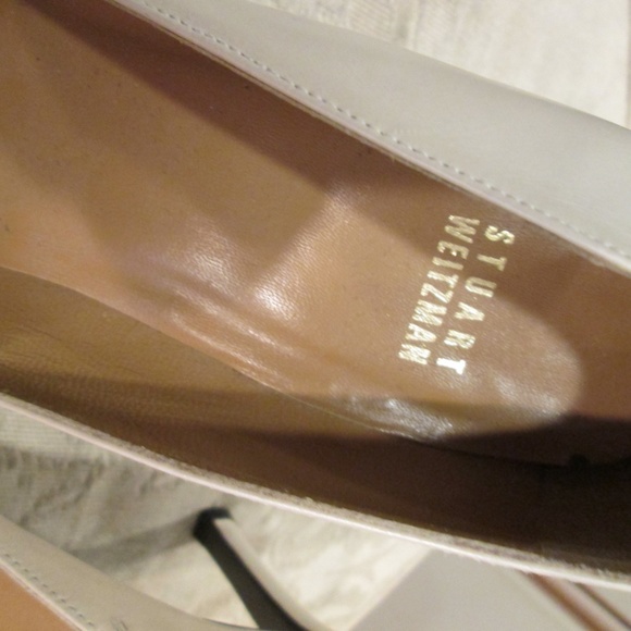 Stuart Weiztman women's satin pearl pump pointy shoes Sz 9 - Picture 3 of 16
